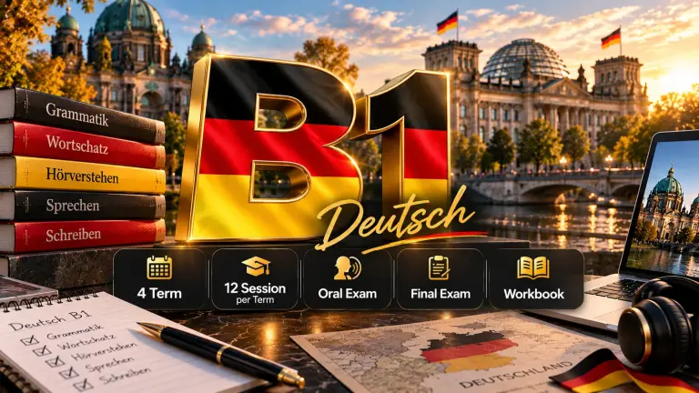 دوره زبان آلمانی سطح B1 (ترم اول، ۱۲ جلسه)